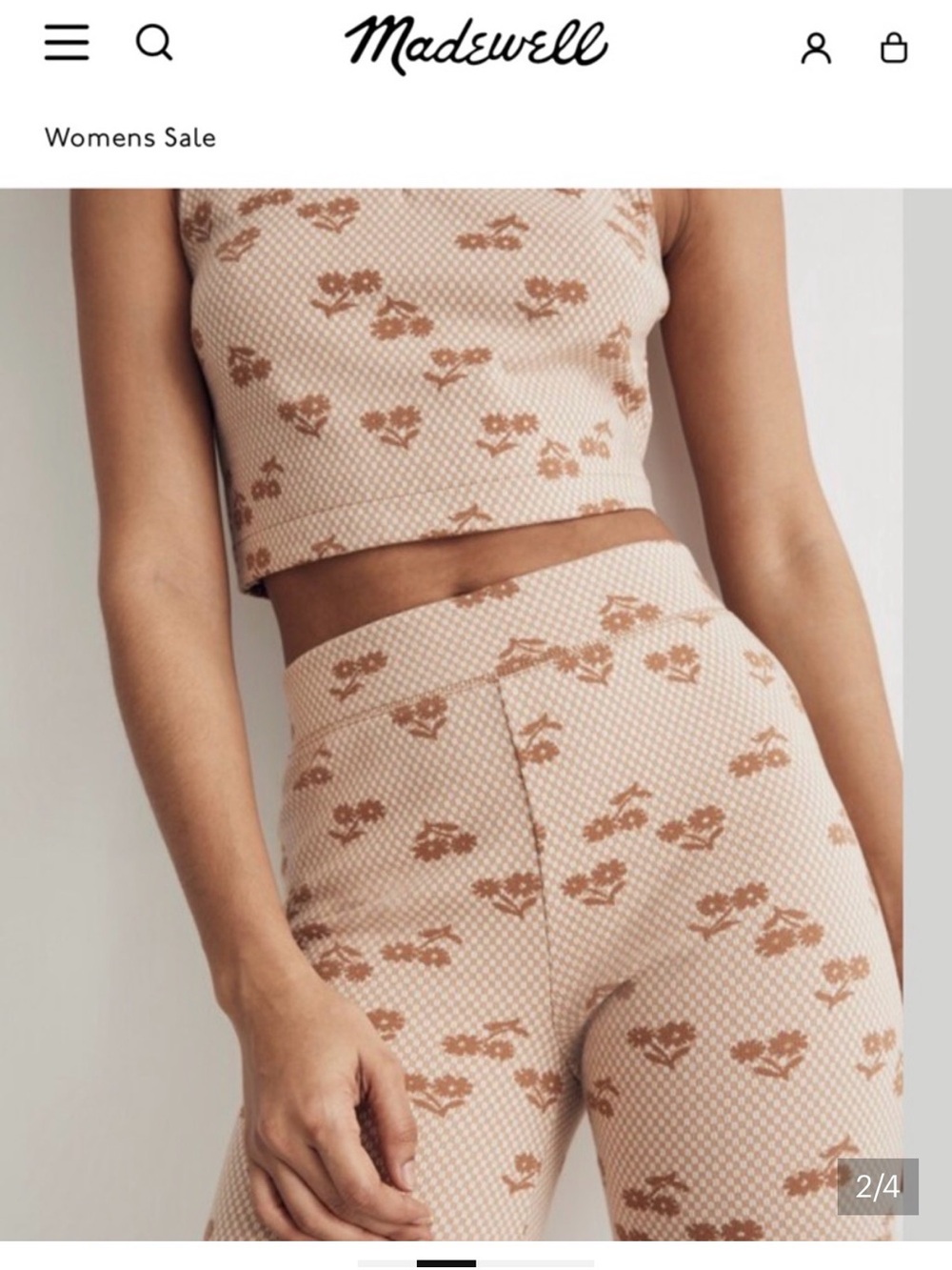 NWT Madewell Biker Shorts in Geo Daisy